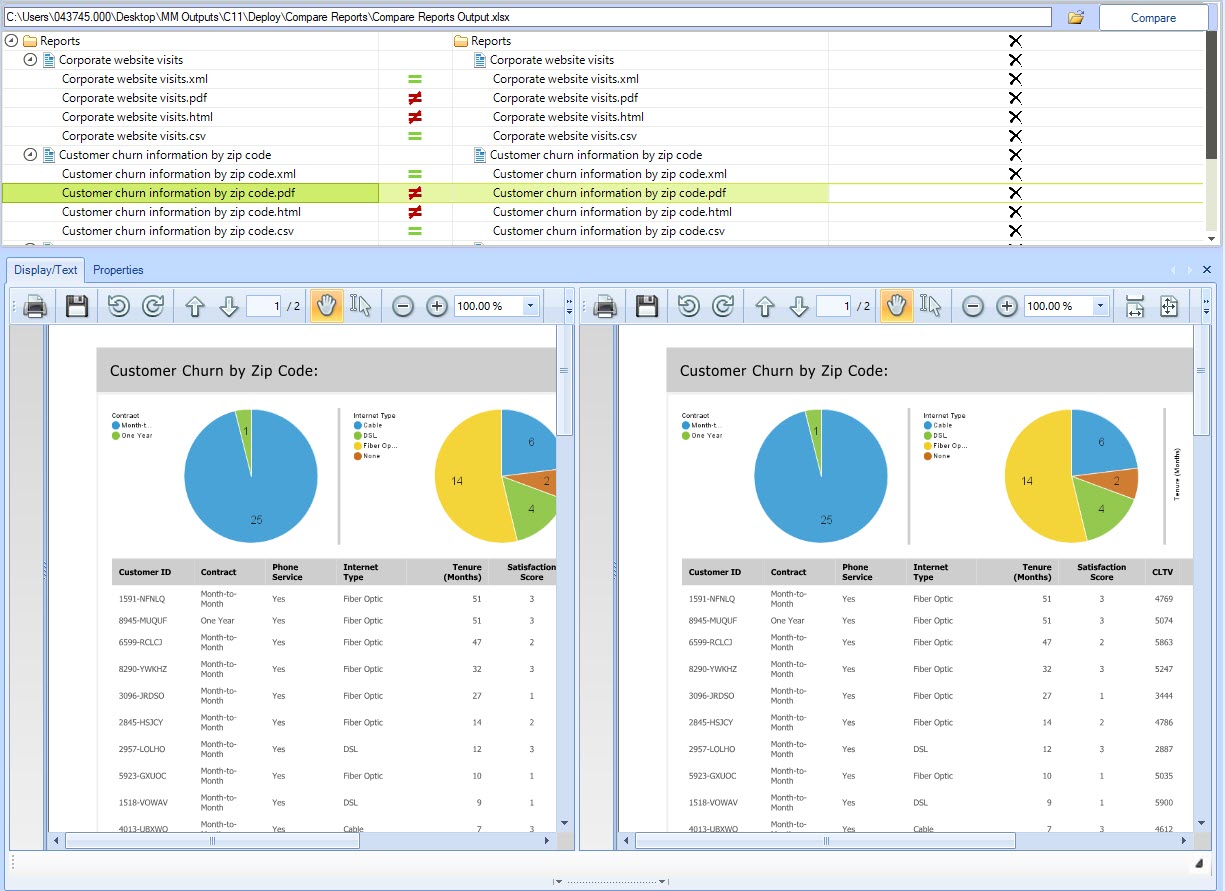 comparereports